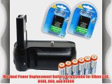 Maximal Power Replacement Battery Grip Combo for Nikon D40  D40X D60 and D5000