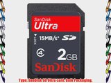 SanDisk 2GB Ultra SD Class 4 Card Secure Digital Flash Memory 15MB/s SDSDH-002G - Bulk Packaging
