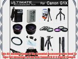 Ultimate Accessory Kit For The Canon Powershot G1X G1 X Digital Camera Includes Extended Replacement