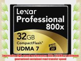 Lexar Professional 800x 32GB CompactFlash Memory Card LCF32GCTBNA800