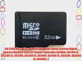 SD 32GB Micro Class 10 SD SDHC High Speed Zectron Digital Camera Memory Card for Canon Powershot