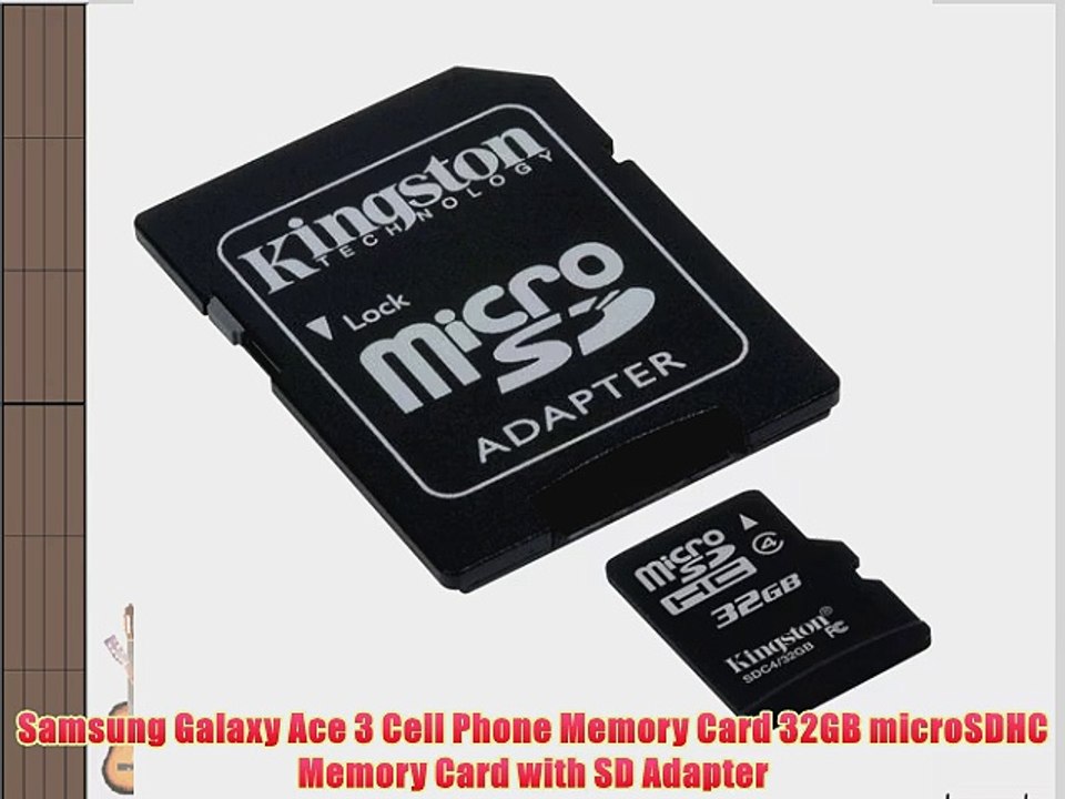 Samsung Galaxy Ace 3 Cell Phone Memory Card 32GB microSDHC Memory Card with SD Adapter