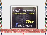 Zectron High Speed 16GB Compact Flash High Speed Memory Card with reader for Canon EOS-10D