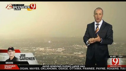 Multiple Tornado Circulations in Moore, filmed by Helicopter