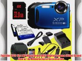 Fujifilm XP70 16.4 MP Waterproof WiFi Digital Camera (Blue)   Two NP-45A Replacement Lithium