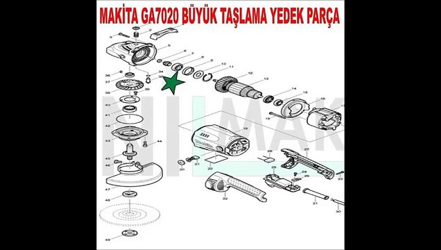 MAKİTA TİPİ GA 7020 ENDÜVİ VE DİĞER YEDEK PARÇALARI 41NL