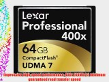 Lexar Professional 400x 64GB UDMA7 CompactFlash Card LCF64G-400-1050