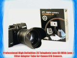 High Definition 0.45x Wide angle and 2x Telephoto Lens Kit Plus 3 Filters and Lens Adapter