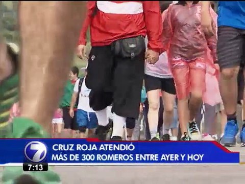 Cruz Roja ha atendido 280 romeros en su ruta a Cartago