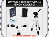 Clearmax? Essential Accessories Kit for Nikon Coolpix P310 S6300 S9300 S1200pj AW100 S100 S8200