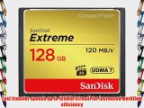 SanDisk Extreme 128GB CompactFlash Memory Card UDMA 7 Speed Up To 120MB/s Frustration-Free