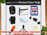 8GB Accessories Bundle Kit For Olympus Stylus Tough 8010 6020 TG-610 TG-810 TG-820 iHS TG-830