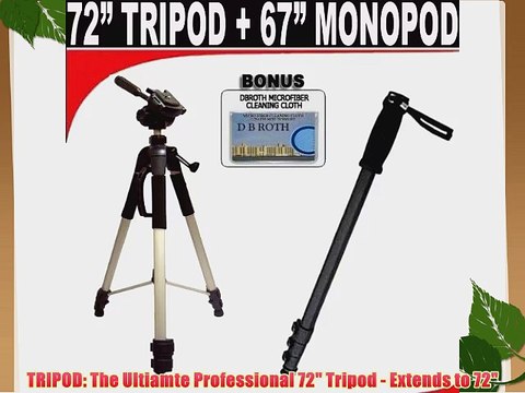 Professional PRO 72 Super Strong Tripod With Deluxe Soft Carrying Case 67 Digital Pro Photo