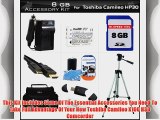 8GB Accessory Kit For Toshiba Camileo X100 H30 HD Camcorder Includes 8GB High Speed SD Memory