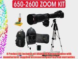 Rokinon BLACK High Definition 650-1300mm F/8-16 T Mount Telephoto Zoom Lens with 2x Teleconverter