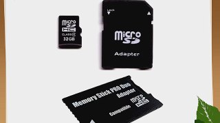 Komputerbay 32GB MicroSD SDHC Microsdhc Class 4 with Micro SD Adapter and Pro Duo Adapter
