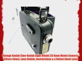 Vintage Kodak Cine-Kodak Eight Model 20 8mm Movie Camera   Filters (lens) Lens Holder Instructions