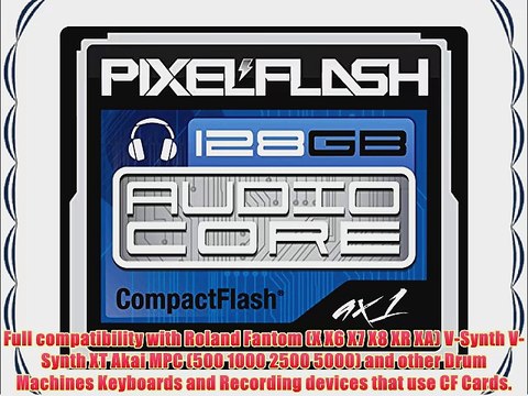 128GB PixelFlash Audiocore CF Compact Flash Memory Card Upgrade for Akai MPC Roland Tascam