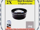 72mm 2X Telephoto Lens for panasonic AG-AC130 AG-AC160 AG-HMC150PJ AG-DVX100B professional