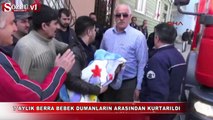 Berra bebek dumanların arasından kurtarıldı