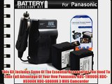 2 Pack Battery And Charger Kit For Panasonic HDC-TM900K HDC-HS900K HDC-SD800K 3 MOS Camcorder