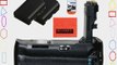 Battery Grip Kit for Canon EOS 60d Digital SLR Camera Includes Qty 2 Replacement LP-E6 Batteries