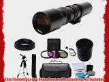 500mm -1000mm f/8.0 High Definition Multi Coated Telephoto Lens With 2X Multiplier   UV Filter