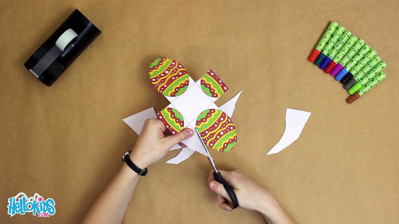 Boîtes de Pâques à colorier et découper