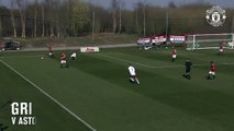 Manchester United youngster Callum Gribbin has some serious dribbling skills