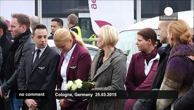 Tears as staff pay tribute to victims of Germanwings plane crash