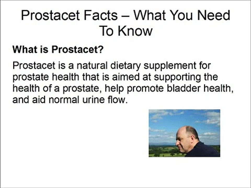 PROSTACET - The Answer To A Healthy Prostate.