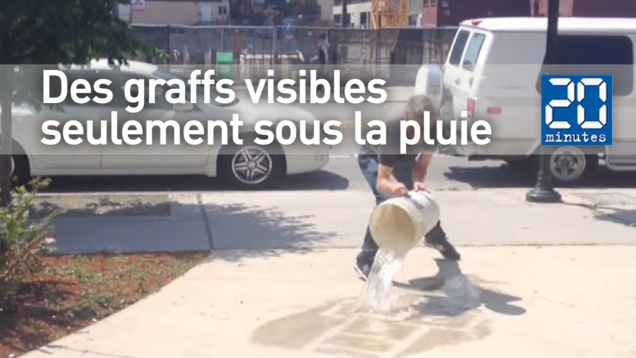 Des graffs qui n’apparaissent que sous la pluie