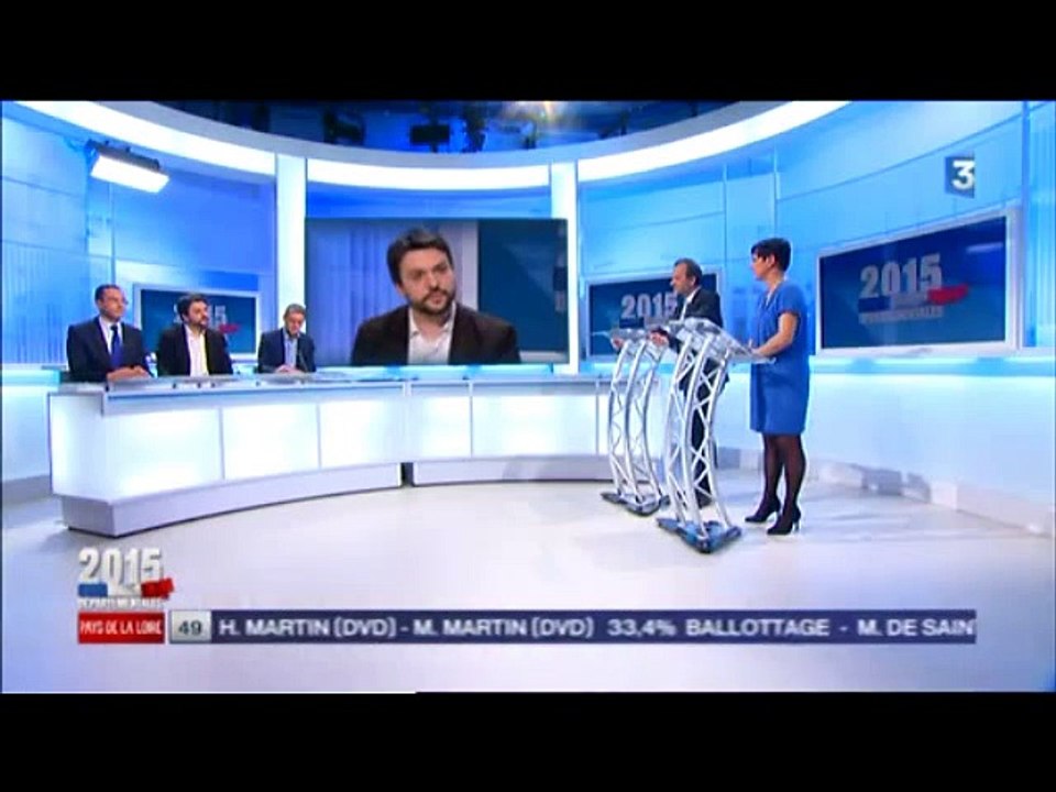 Aymeric SEASSAU sur France 3 lors de la soiré électorale