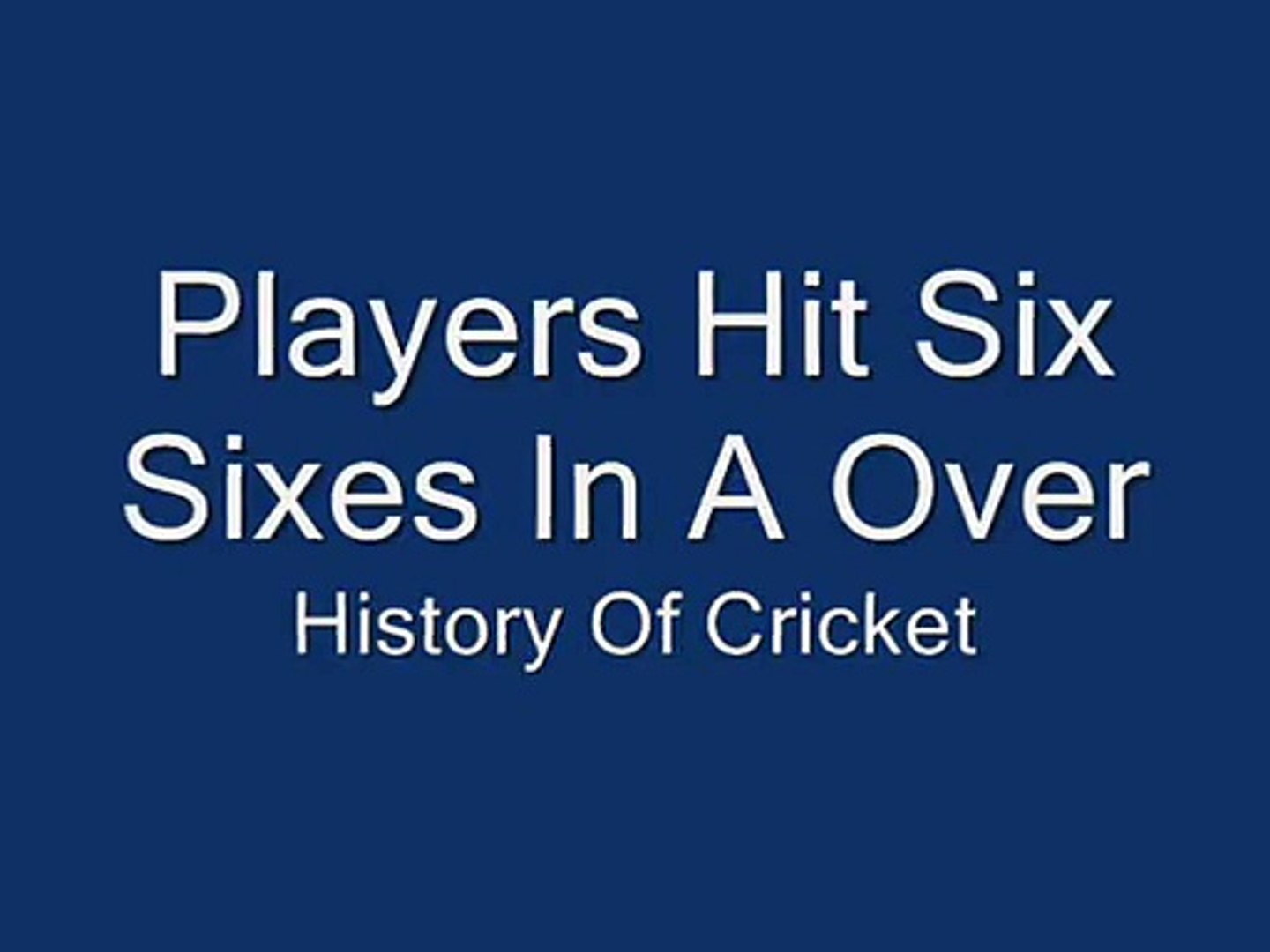 ⁣Six Sixes In A Over