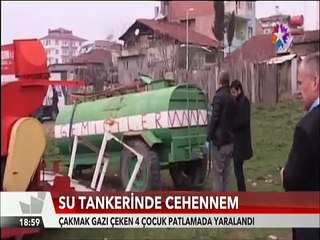 Su tankerinde Çakmak gazı çeken çocuklar cehennemi yaşadılar