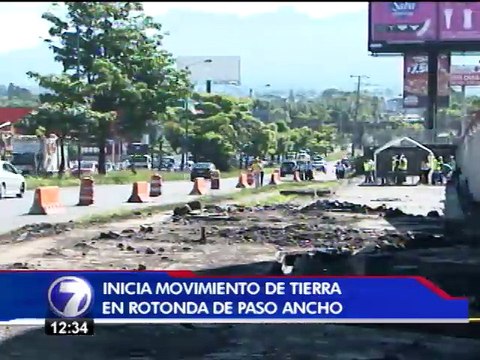 Construcción de paso a desnivel complicará paso por rotonda de Paso Ancho