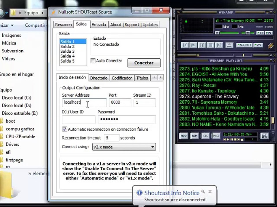 Instalación y prueba de shoutcast para streaming