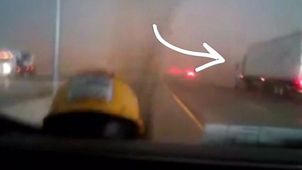 Watch This Big Rig Flip Over In Oklahoma Tornadoes