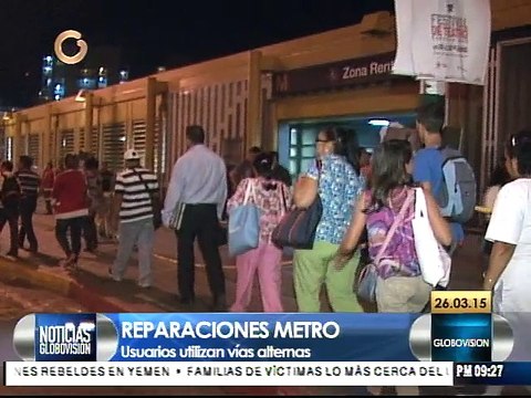 Usuarios utilizan vías alternas por reparaciones del Metro