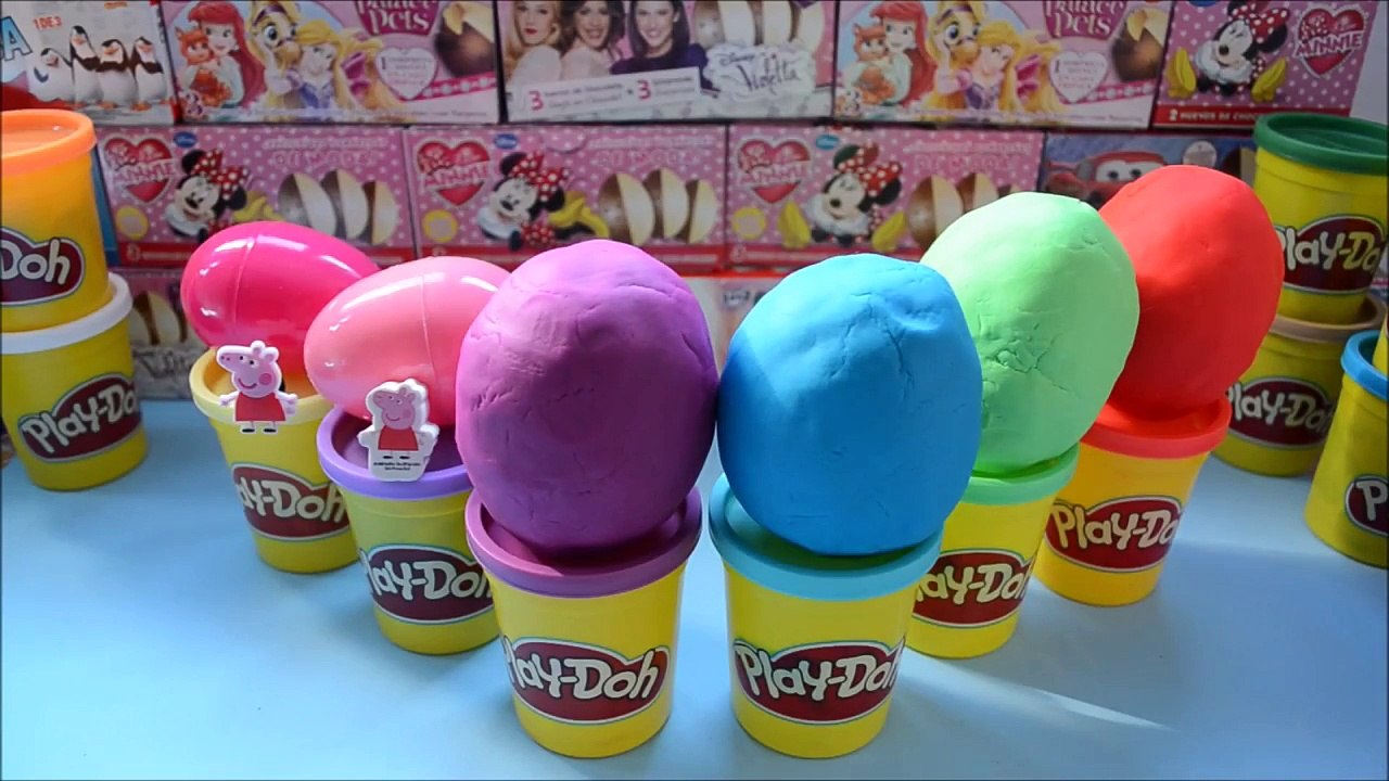 Peppa Pig Play Doh Eggs Playdough Videos for Children - Peppa Cochon Pâte à Modeler Oeufs Surprise