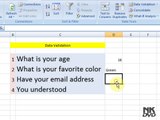 Lesson # 79 The Data Validation (Microsoft Office Excel 2007_ 2010 Tutorial)