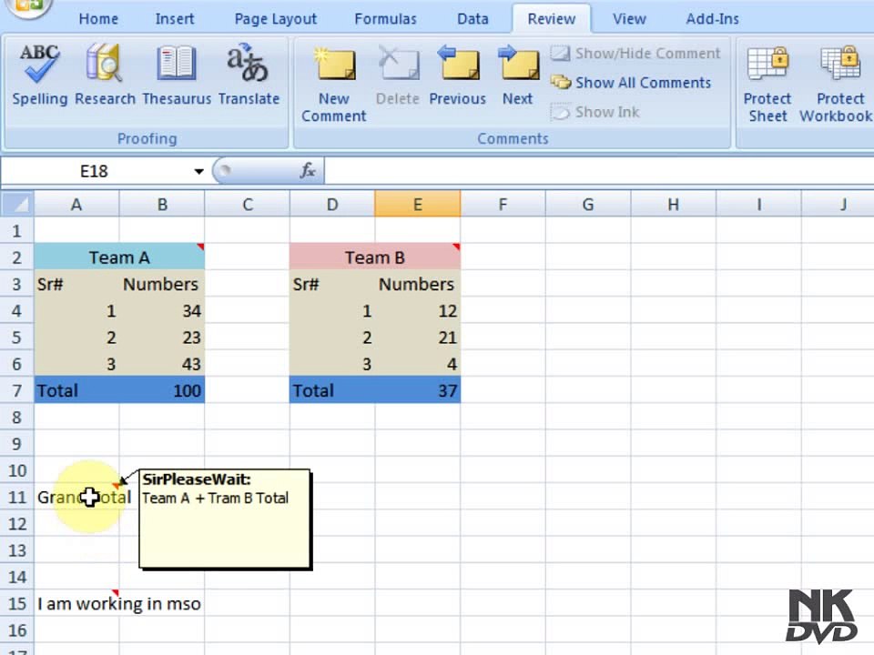 Lesson # 83 The Comments (Microsoft Office Excel 2007_ 2010 Tutorial)