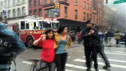 Spectaculaire incendie après une explosion à New York