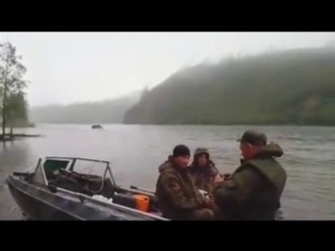 Jeep driving under water