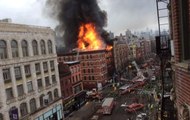 Gigantesque incendie à New York après une explosion