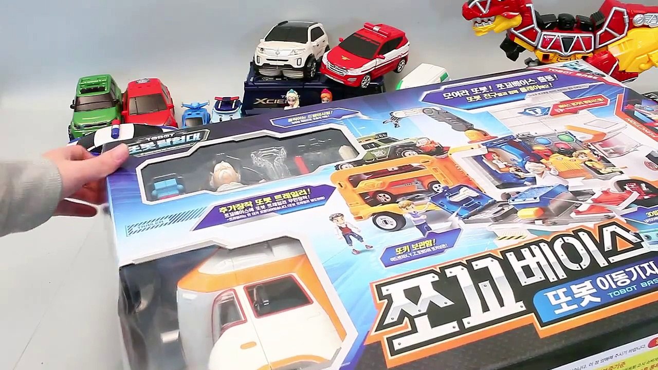 또봇 쪼꼬베이스 카봇 타요 뽀로로 폴리 미니특공대 장난감 Robot Car trans...