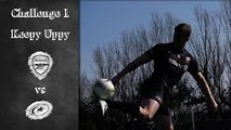 Keepy uppys: Arsenal take on Saracens