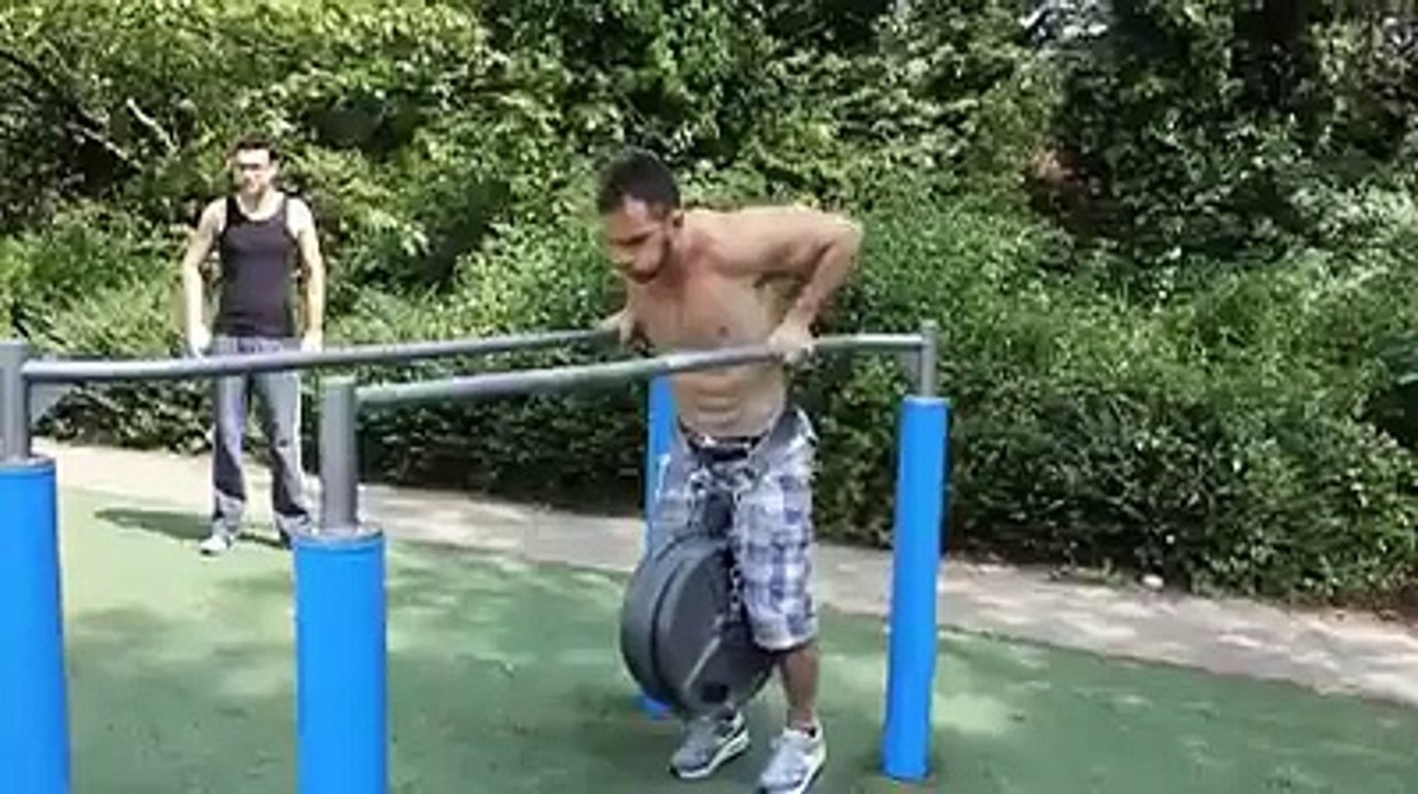 The Body Builder Doing Awesome thing