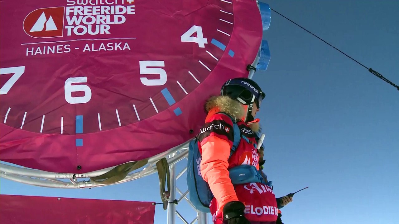 FWT15 - Run of Elodie Mouthon (FRA) Swatch Freeride World Tour 2015 Haines Alaska, USA