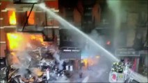 Spectaculaire incendie après une explosion à New York